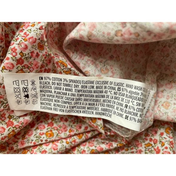 Pomander Place Women's Floral Smocked Modoc Top Mock Neck Blouse Size XL NWOT - Picture 7 of 8